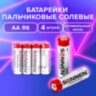 Батарейки КОМПЛЕКТ 4 шт., SONNEN, АА (R6, 15А), солевые, пальчиковые, в пленке, 451097, 451097