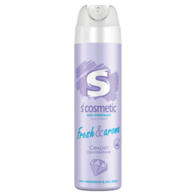 Дезодорант-антиперспирант женский 145 мл, S’COSMETIC "Fresh &amp; aroma", СИБИАР, 5-05.01.026.15, 701259