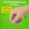 Шило с крючком, общая длина 140 мм, d=2 мм, прорезиненная ручка, STAFF, 238115, 238115