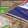 Карандаши художественные цветные акварельные BRAUBERG ART CLASSIC, 48 цветов, грифель 3,3 мм, 181532, 181532
