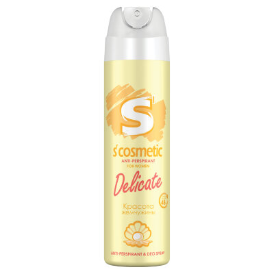Дезодорант-антиперспирант женский 145 мл, S’COSMETIC "Delicate", СИБИАР, 5-05.01.024.15, 701257