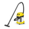 Пылесос хозяйственный KARCHER WD 3 PS, мусоросборник 17 л, мощность 1000 Вт, желтый, 1.628-190.0, 456633