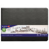 Скетчбук, слоновая кость 140 г/м2 210х148 мм, 80 л., КОЖЗАМ, резинка, BRAUBERG ART CLASSIC, черный, 113198, 113198