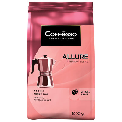 Кофе в зернах COFFESSO "Allure", 1 кг, 102487, 623413
