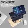 Коврик для мыши SONNEN "DROPS", резина + ткань, 220х180х3 мм, 513290, 513290