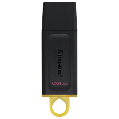 Флеш-диск 128 GB KINGSTON DataTraveler Exodia, разъем USB 3.2, черный/желтый, DTX/128GB, 513639