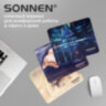 Коврик для мыши SONNEN "KITTEN", резина + ткань, 220х180х3 мм, 513313, 513313