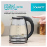 Чайник SCARLETT SC-EK27G103, 1,8 л, 1800 Вт, закрытый нагревательный элемент, стекло, черный, 458304