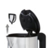 Чайник BOSCH TWK8613P, 1,5 л, 2400 Вт, закрытый нагревательный элемент, нержавеющая сталь, черный, 453114