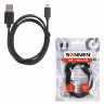 Кабель USB 2.0-micro USB, 1 м, SONNEN, медь, для передачи данных и зарядки, черный, 513115, 513115