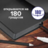 Скетчбук, черная бумага 140 г/м2, 90х140 мм, 80 л., КОЖЗАМ, резинка, карман, BRAUBERG ART CLASSIC, черный, 113201 , 113201