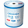 Диски CD-R CROMEX, 700 Mb, 52x, Bulk (термоусадка без шпиля), КОМПЛЕКТ 100 шт., 513779, 513779