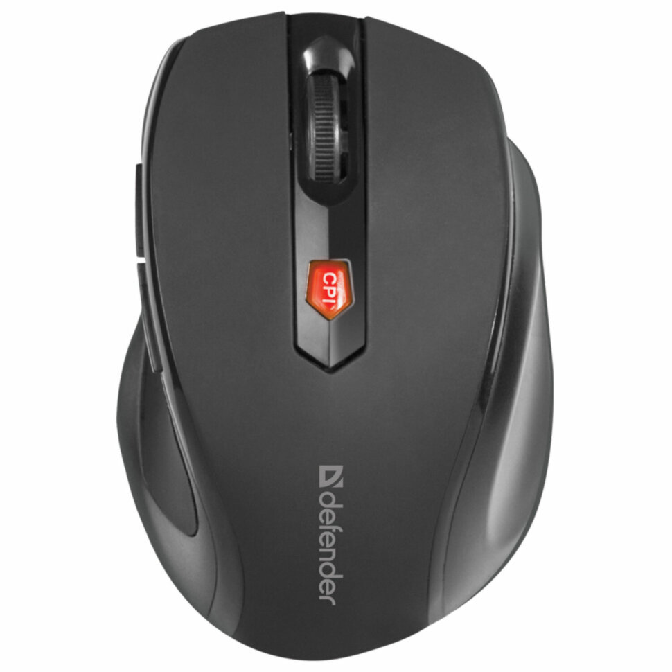 Мышь беспроводная DEFENDER Ultra MM-315, USB, 5 кнопок + 1 колесо-кнопка, оптическая, черная, 52315, 513324