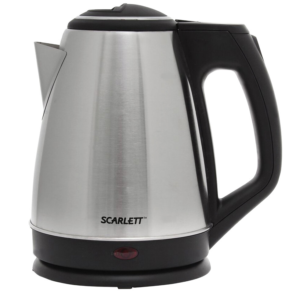 Чайник SCARLETT SC-EK21S25, 1,5 л, 1350 Вт, закрытый нагревательный элемент, сталь, 452033