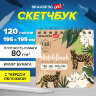 Скетчбук, крафт-бумага 80 г/м2, 195х195 мм, 120 л., гребень, твердая обложка, BRAUBERG ART DEBUT, 113000, 113000