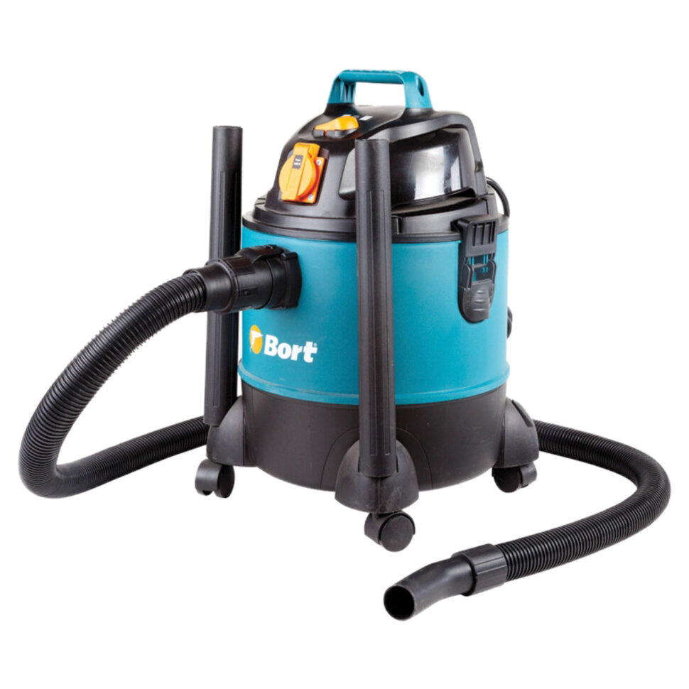 Пылесос хозяйственный BORT BSS-1220-Pro, 1250 Вт, сухая/влажная уборка, сила всасывания 250 Вт, бак 20 л, 98291797, 670587