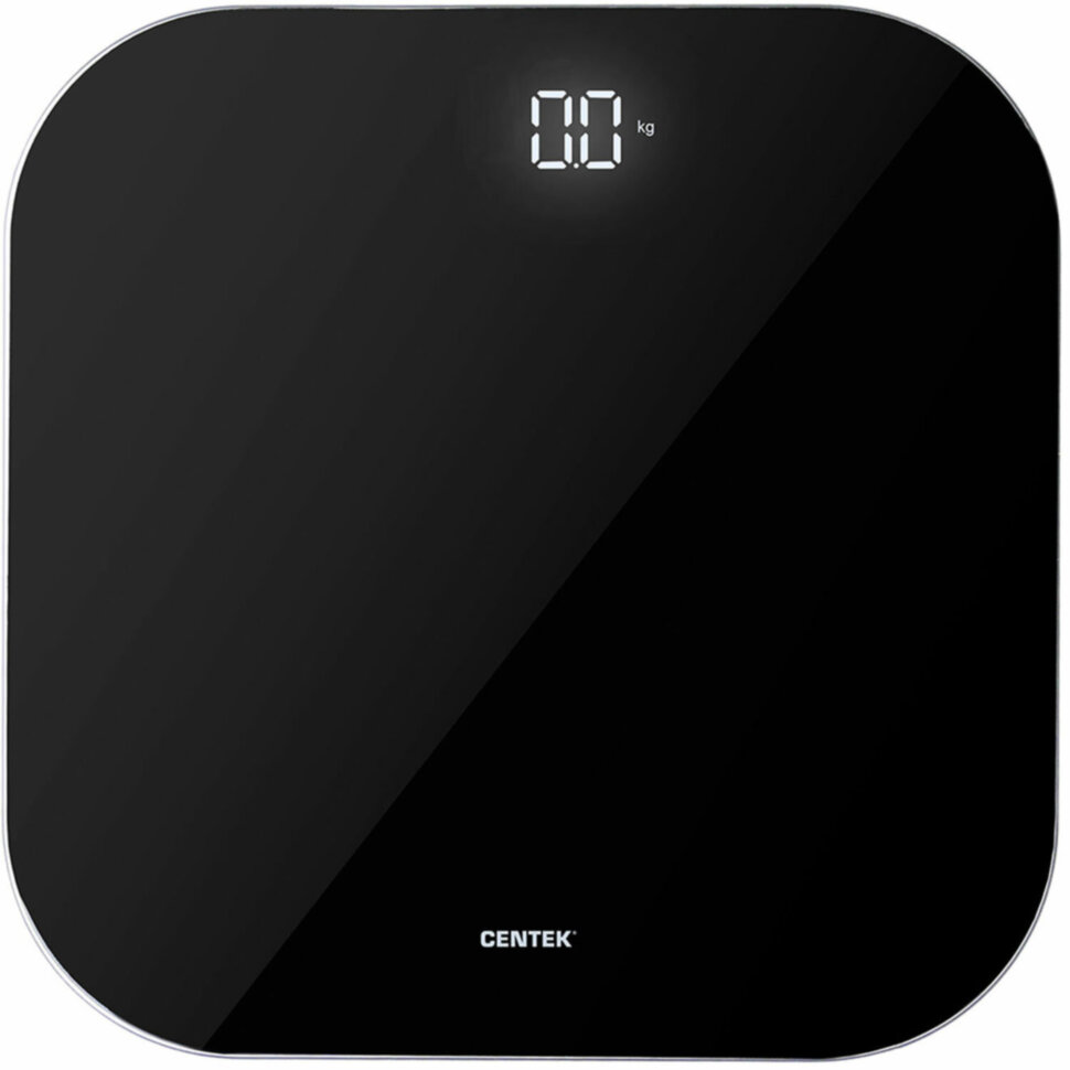 Весы напольные CENTEK CT-2440, электронные, вес до 180 кг, квадрат, стекло, черные, 457577