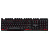 Клавиатура проводная SONNEN KB-7010, USB, 104 клавиши, LED-подсветка, черная, 512653, 512653