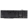 Клавиатура проводная SONNEN KB-7010, USB, 104 клавиши, LED-подсветка, черная, 512653, 512653
