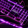 Клавиатура проводная SONNEN KB-7010, USB, 104 клавиши, LED-подсветка, черная, 512653, 512653