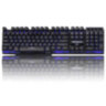 Клавиатура проводная SONNEN KB-7010, USB, 104 клавиши, LED-подсветка, черная, 512653, 512653