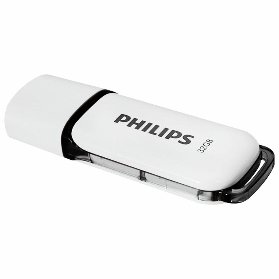 Флеш-диск 32 GB PHILIPS SNOW, разъем USB 2.0, черный, FM32FD70B/97, 514079